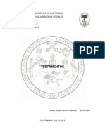 Pablo Herrera Clave 9 Trabajo 1, Testamentos