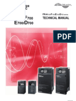 Mitsubishi E700 Variable frequency drive (VFD)  Technical Manual