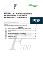 Mitsubishi F700 VFD Installation Guideline