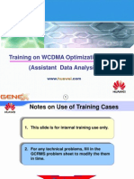 Training On WCDMA Optimization Cases (Assistant Data Analysis)