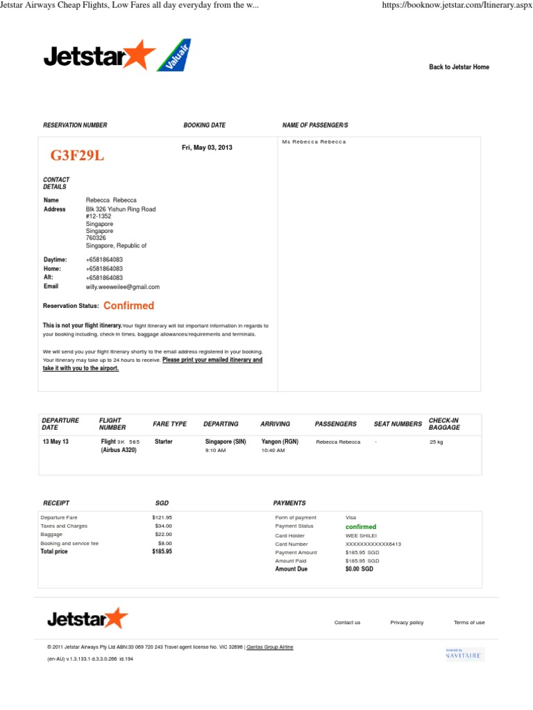 Jetstar Airways Cheap Flights, Low Fares All Day Everyday From The