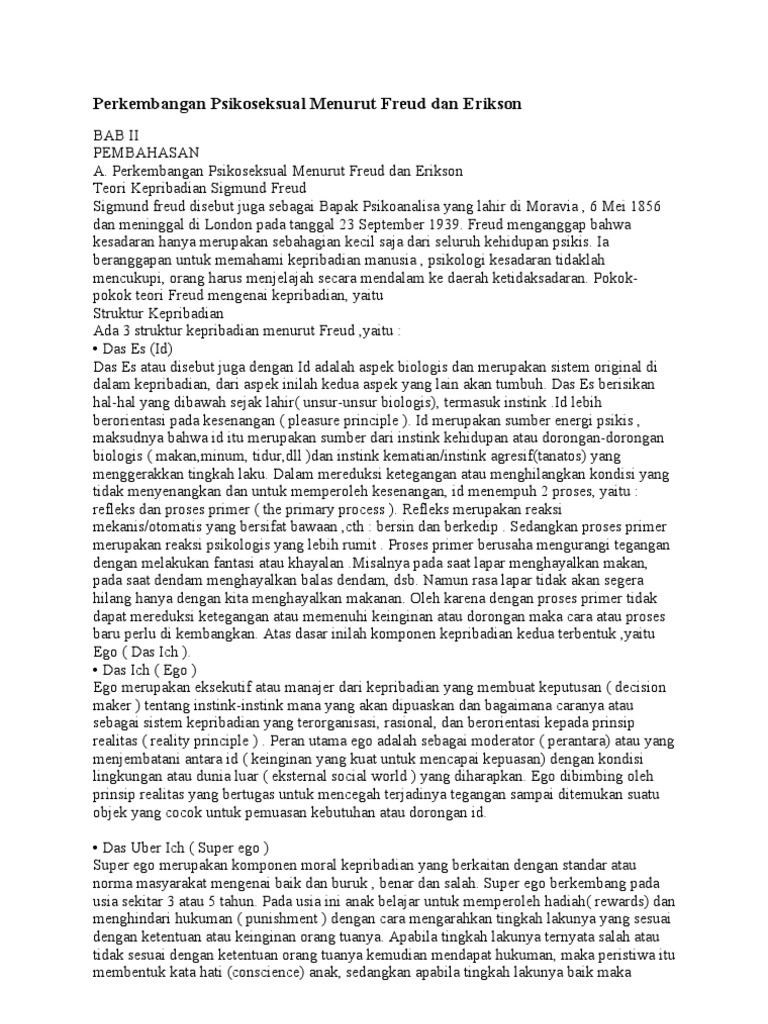 Perkembangan Psikoseksual Menurut Freud Pdf