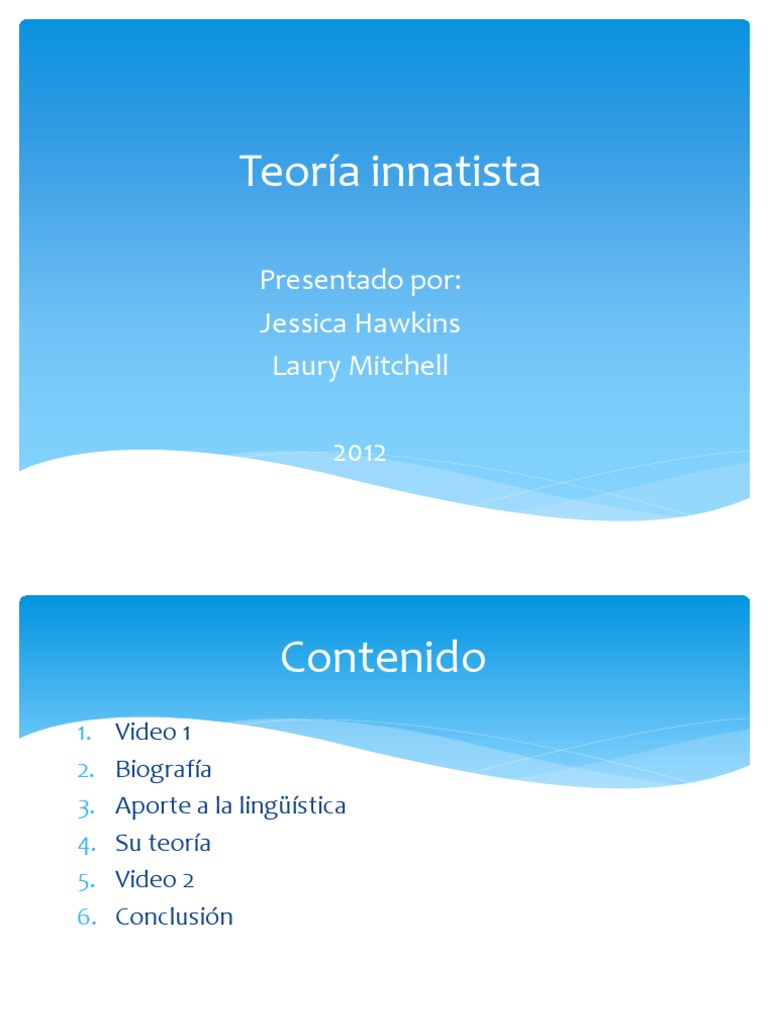 Teoría Innatista de Chomsky | PDF | Noam Chomsky | Lingüística