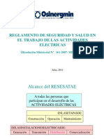 05.reglamento de Seguridad y Salud en El Trabajo de Las Actividades Electricas RESESATAE - Ing. Miguel Benites