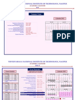 VNIT Nagpur Academic Calendar 2013-14