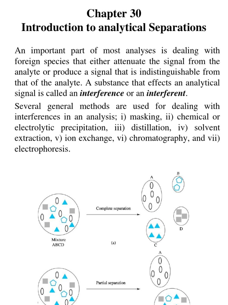 Analytical Separation Techniques Explained | PDF | Elution | Chromatography