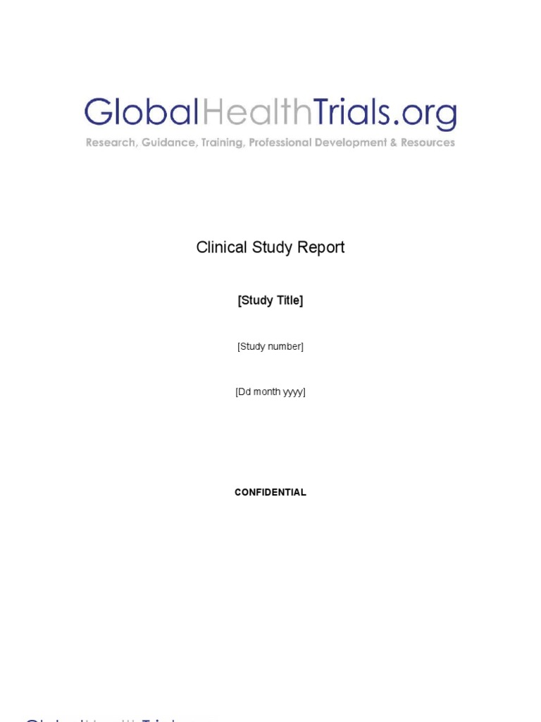 Clinical Study Report Template | PDF | Clinical Trial | Institutional ...