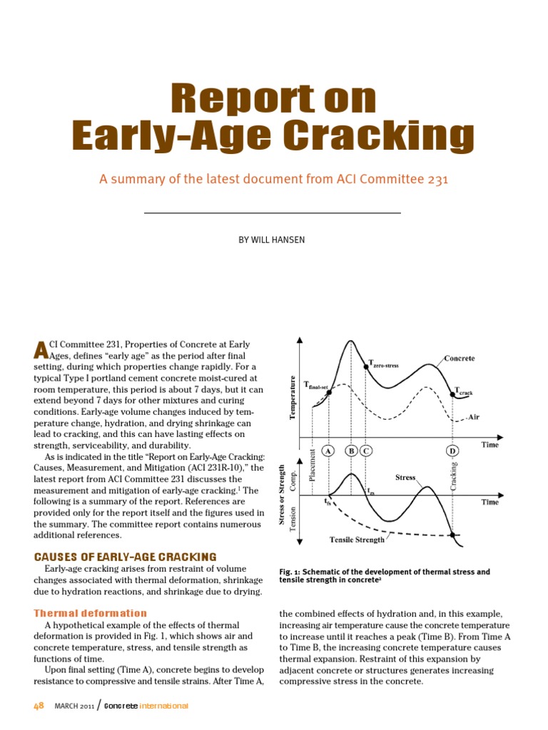 Early Age Cracking | PDF | Thermal Expansion | Concrete