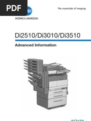 Konica Minolta DiAlta Di3010 - userguide