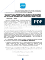 SOLICITUD A LA JUNTA DE ANDALUCIA DE LA DECLARACIÓN DE PLANTILLA DOCENTE INESTABLE EN LOS COLEGIOS DE PUEBLA Y ALMACILES