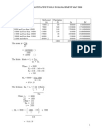 Solution Quantitative Tools in Management May 2010