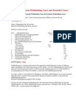 Difference Between Withholding Taxes and Extended Taxes