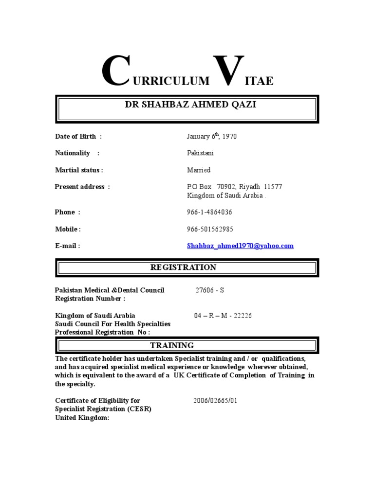 Curriculum vitae format in word picture