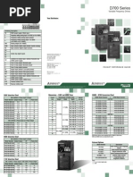 Mitsubishi D700 VFD POCKET_GUIDE_2009-03