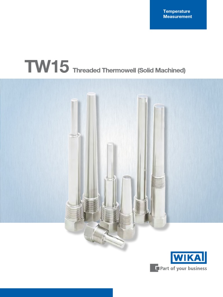 Wika TW15 Thermowell PDF Building Materials Chemistry