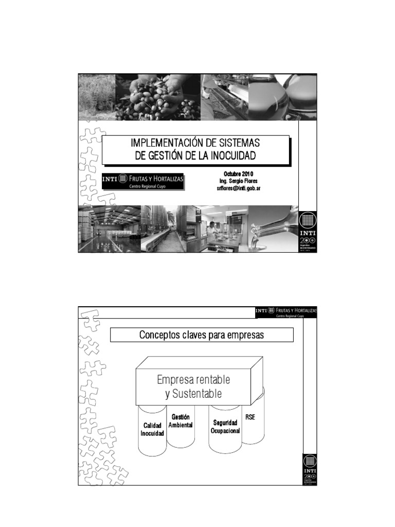 Implementación de Sistemas de Inocuidad | PDF | Análisis de Riesgo y ...