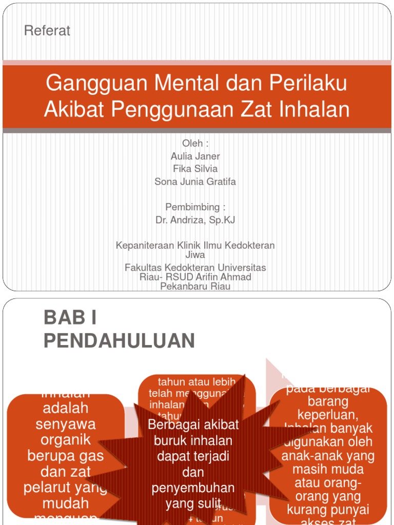 Gangguan Mental Dan Perilaku Akibat Penggunaan Zat Inhalan | PDF