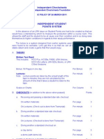 ICP 24 Mar 11 - Independent Student Points System