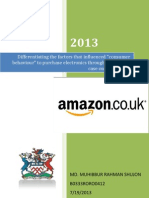 Influencing Factors For Consumer Behaviour For Purchasing Online Amazon - Co.uk