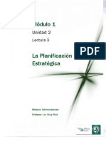 Lectura 3 - La Planificación Estratégica - modificado