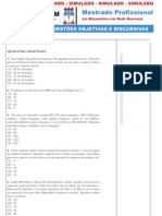 Questões objetivas de matemática