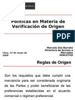 Verificacion de Origen