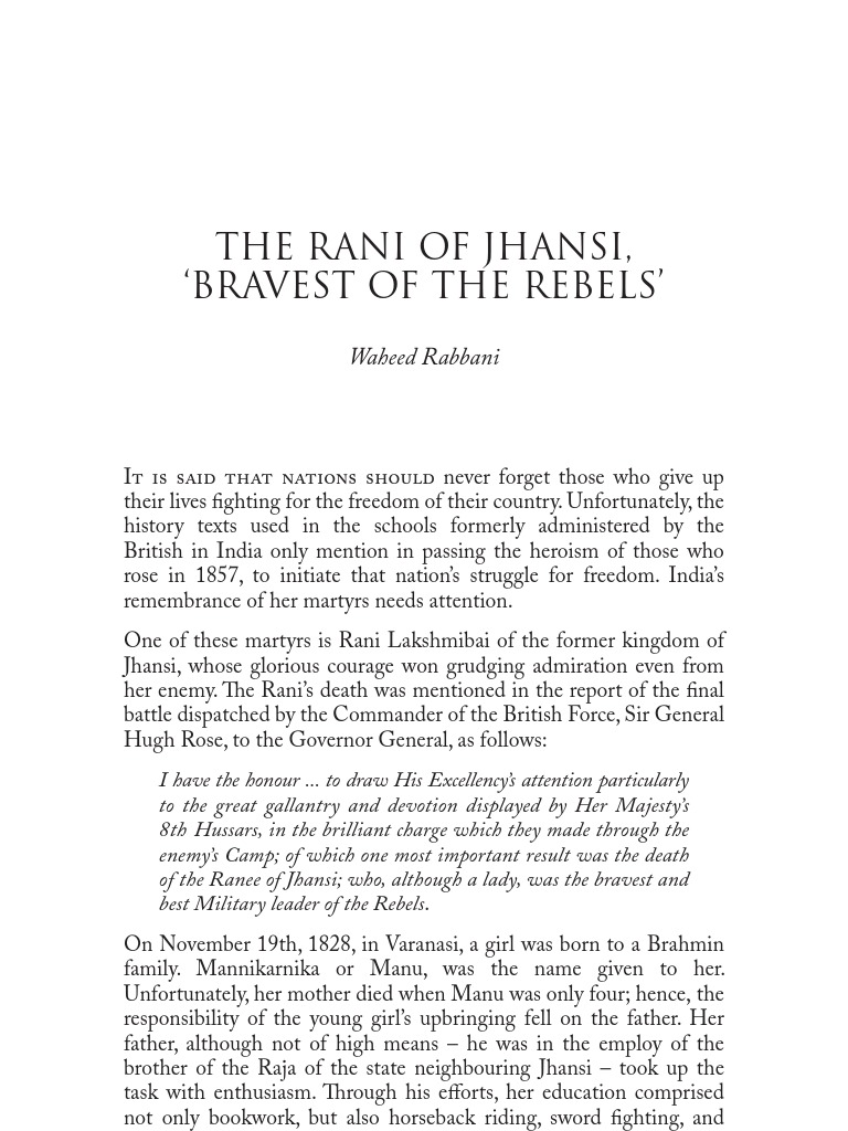 Waheed Rabbani - The Rani - Revised PDF | PDF