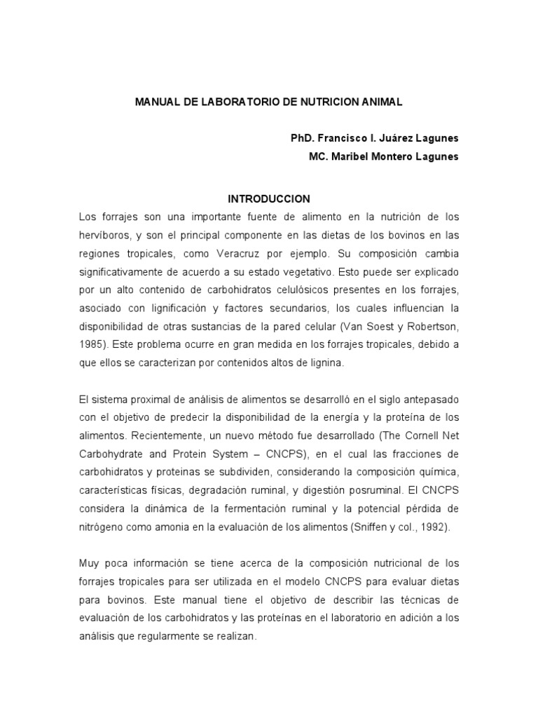 Manual De Laboratorio De Bioquimica De Alimentos Pdf