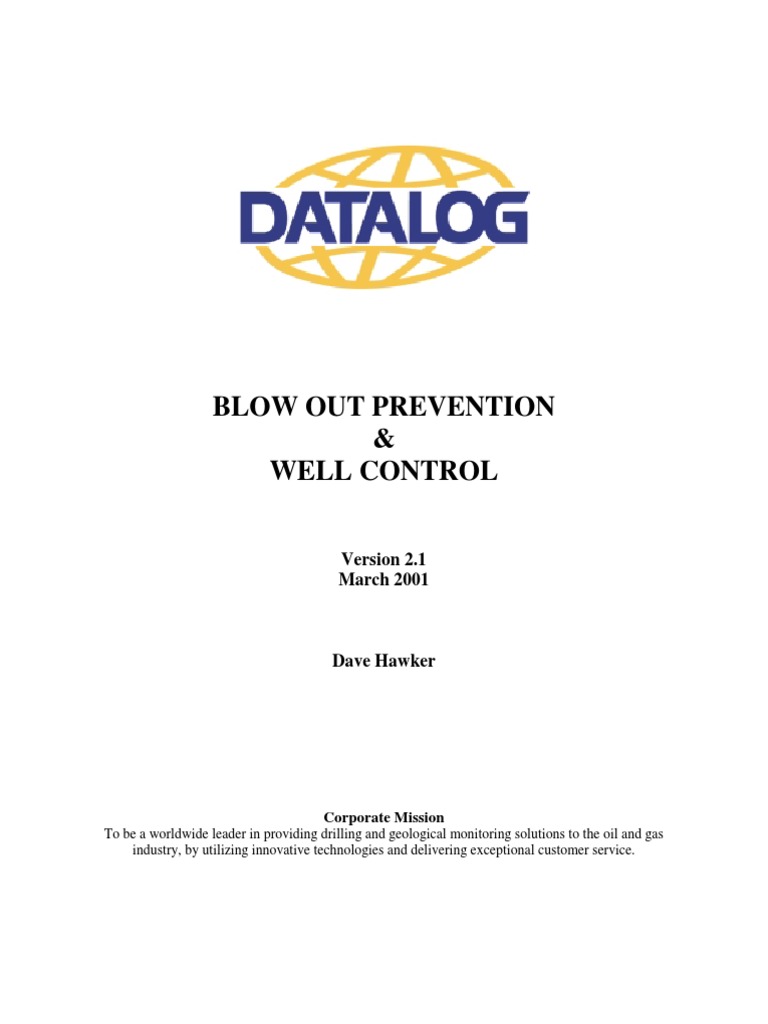Blow Out Prevention & Well Control by Datalog | PDF | Blowout (Well ...