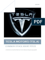 Tesla Motors (TSLA) Pitch