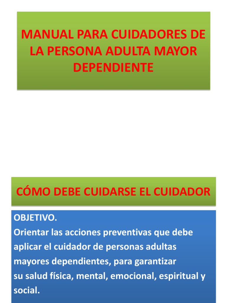Cuidados Esenciales para Cuidadores de Adultos Mayores | PDF | Adultos ...