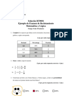 Examen de Matemática y Lógica con 15 preguntas