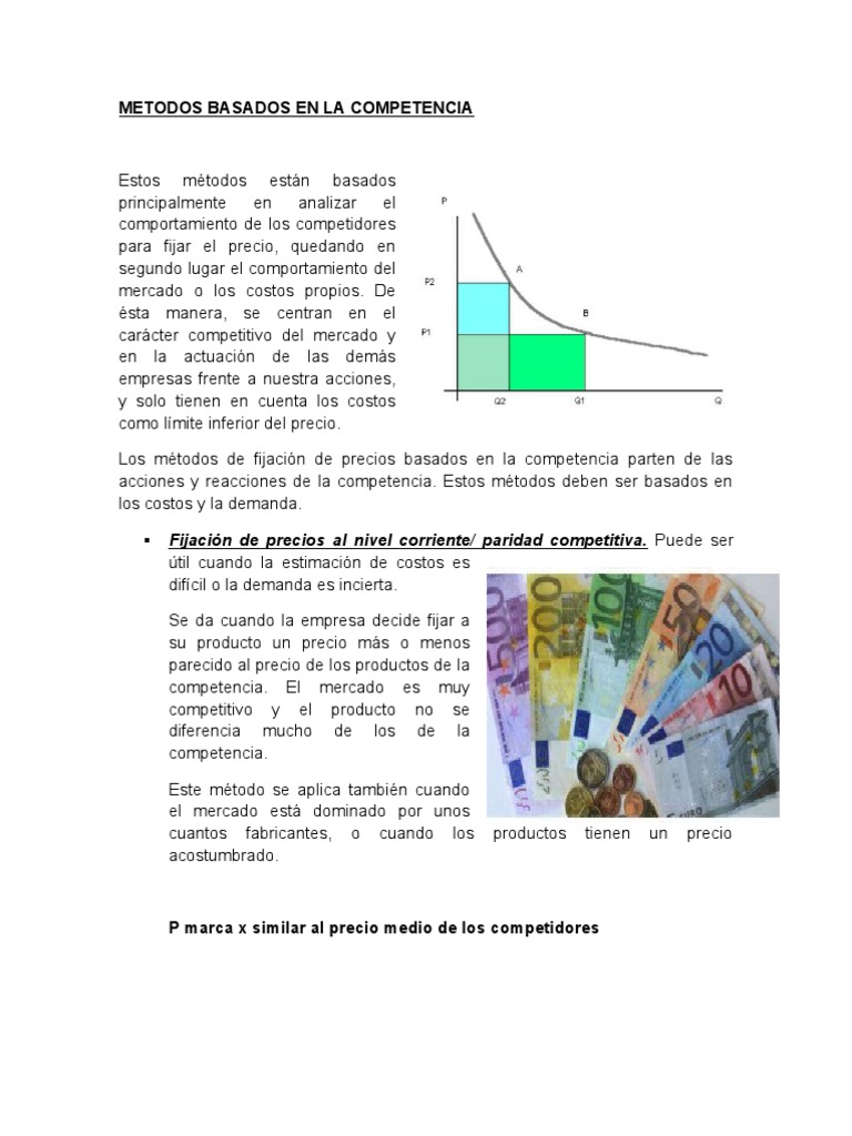 Metodos Basados en La Competencia Precios Mercado (Economía)