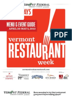 2013 Restaurant Week Menu Guide