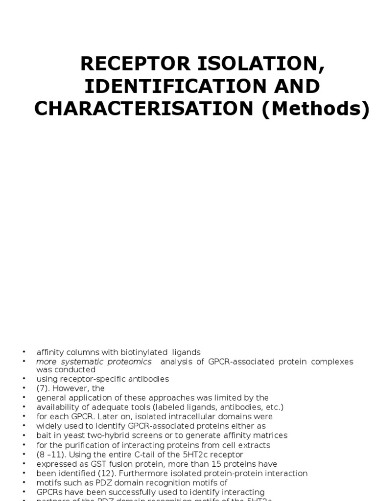 GPCR Radioligand Binding Methods | PDF | Ligand (Biochemistry ...