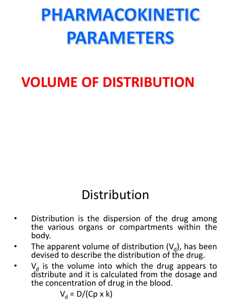 Volume of Distribution Pharmacology