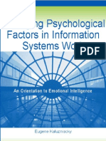 Managing Psychological Factors in Information Systems Work An Orientation To Emotional Intelligence - Eugene Kaluzniacky