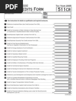 511cr Other Credits Form: Oklahoma Tax Commission