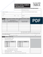 Tax Year 2005: Establishing The Rural Small Business Capital Credit