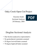 Oaky Creek Open Cut Project: Grasstree South Sectional Analyses 28 February, 2005