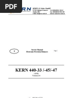 Kern 440 Precision Balance - Service Manual