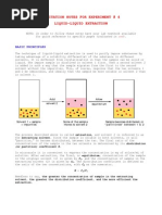 Recitation Notes For Experiment # 4 Liquid-Liquid Extraction