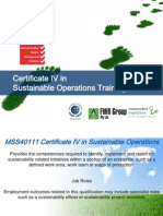 Certificate IV in Sustainable Operations Training Certificate Presentation