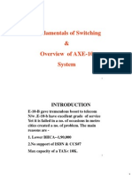 Fundamentals of Switching & Overview of AXE-10 System