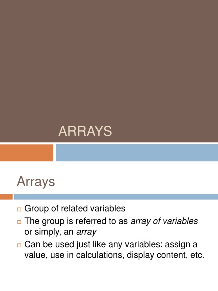 LAB 01 One-Dimensional Arrays | PDF | Array Data Structure | Variable ...