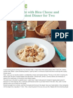 Ricotta Gnocchi With Bleu Cheese and Walnuts: Decadent Dinner For Two