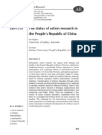 The status of action research in the People's Republic of China