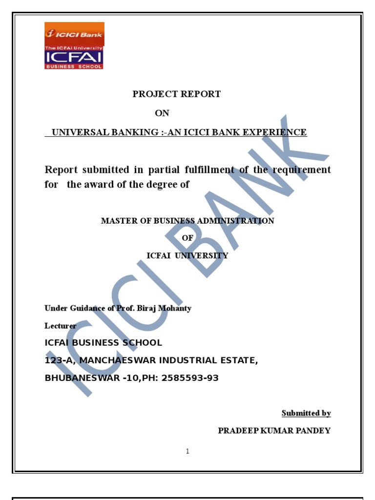 ICICI Bank: Universal Banking Insights | PDF | Deposit Account | Banks