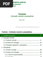 Turismo - Evolução recente e perspectivas  Junho 2013