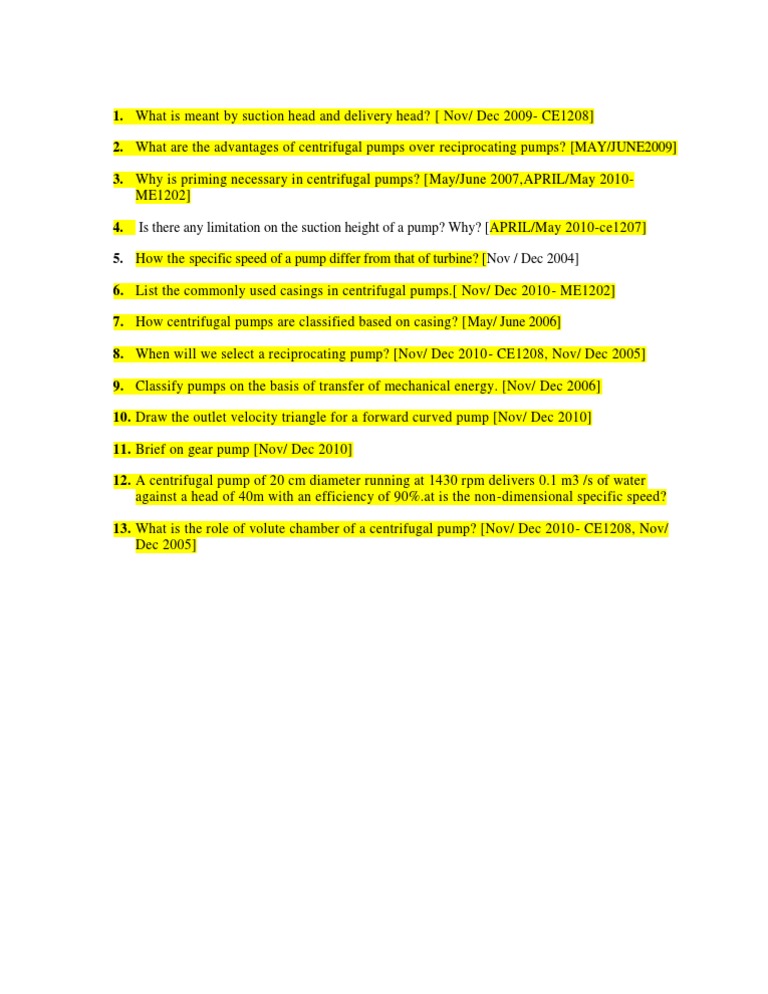 What Is Meant by Suction Head and Delivery Head PDF